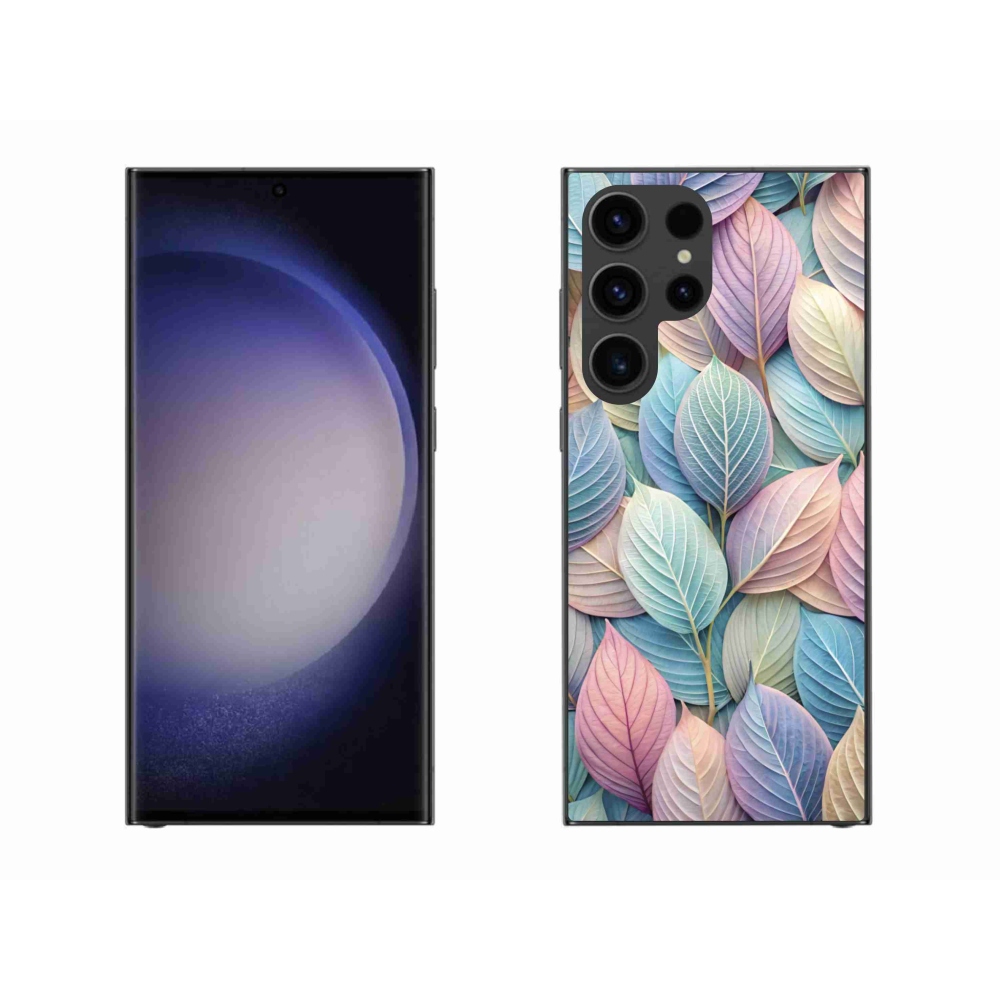 Gelový kryt mmCase na Samsung Galaxy S23 Ultra 5G - pastelové listy
