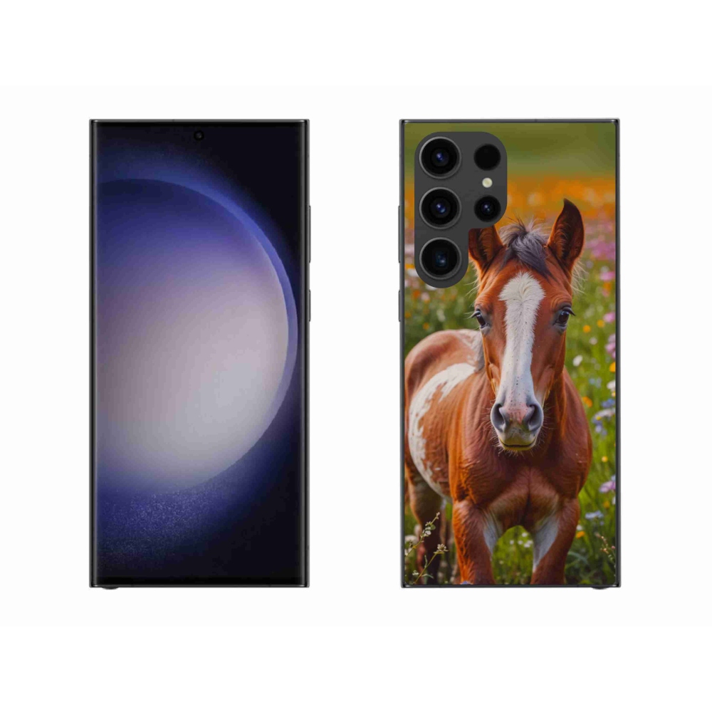 Gelový kryt mmCase na Samsung Galaxy S23 Ultra 5G - roztomilé hříbě