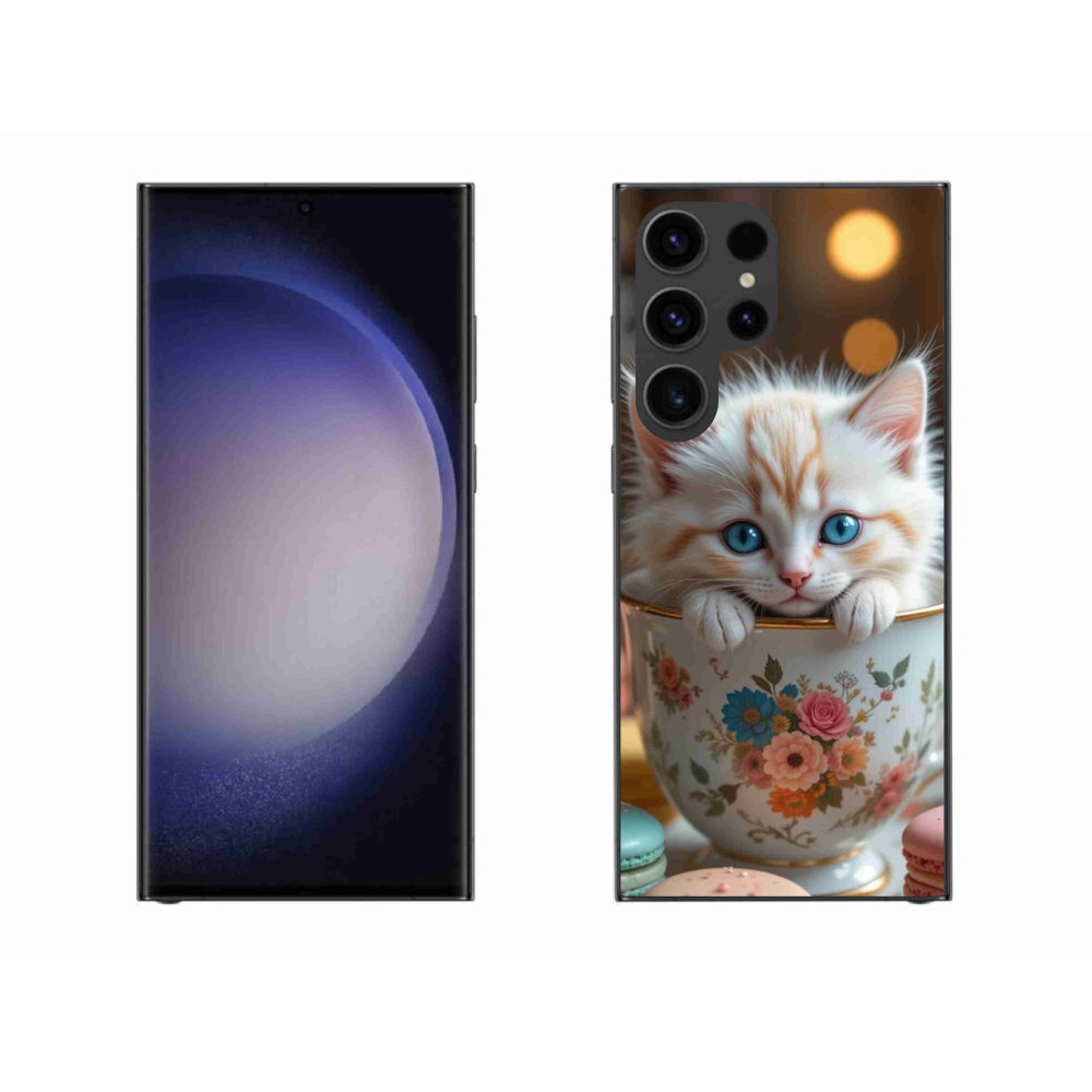 Gelový kryt mmCase na Samsung Galaxy S23 Ultra 5G - roztomilé kotě 6