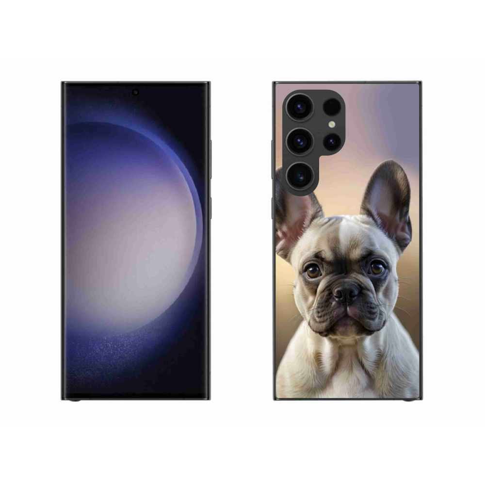 Gelový kryt mmCase na Samsung Galaxy S23 Ultra 5G - roztomilý francouzský buldoček
