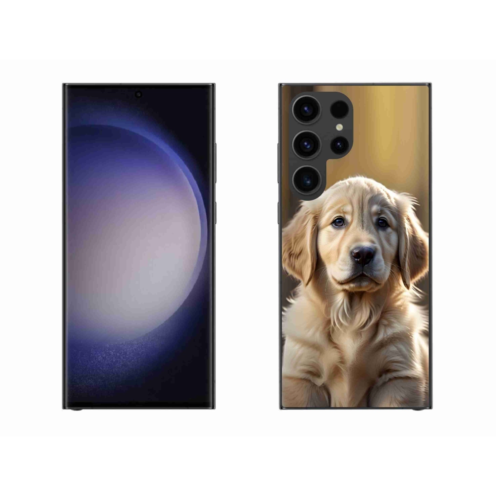 Gelový kryt mmCase na Samsung Galaxy S23 Ultra 5G - roztomilý zlatý retrívr