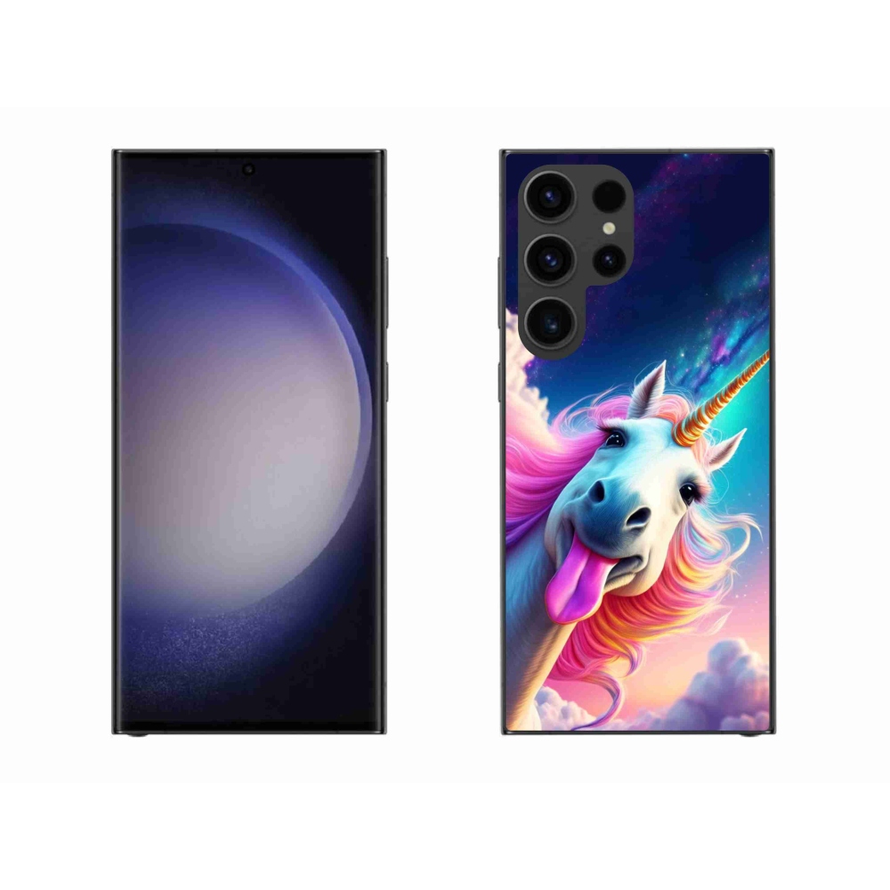 Gelový kryt mmCase na Samsung Galaxy S23 Ultra 5G - šílený jednorožec