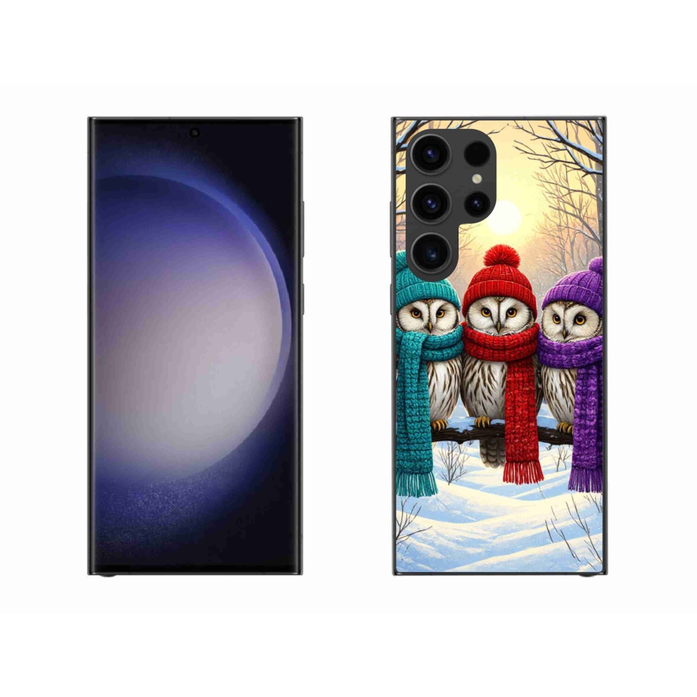 Gelový kryt mmCase na Samsung Galaxy S23 Ultra 5G - soví přátelé