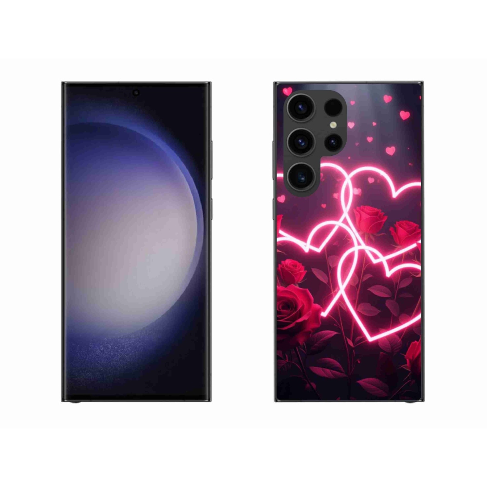 Gelový kryt mmCase na Samsung Galaxy S23 Ultra 5G - srdce lásky