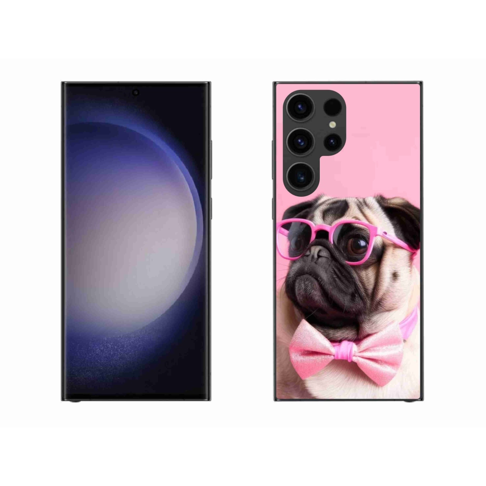 Gelový kryt mmCase na Samsung Galaxy S23 Ultra 5G - stylový mops