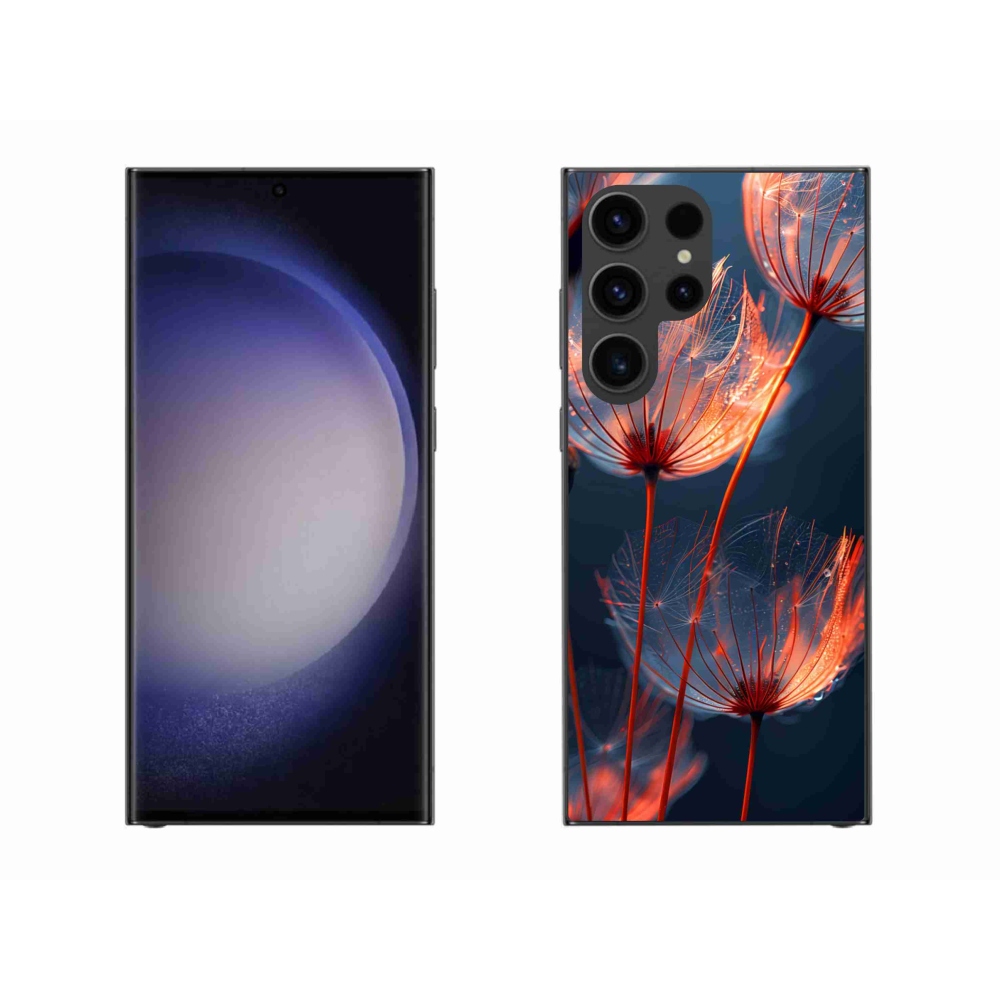 Gelový kryt mmCase na Samsung Galaxy S23 Ultra 5G - světélkující chmýří