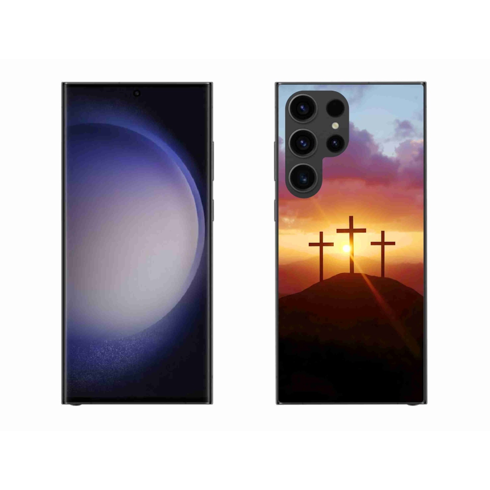 Gelový kryt mmCase na Samsung Galaxy S23 Ultra 5G - tři kříže