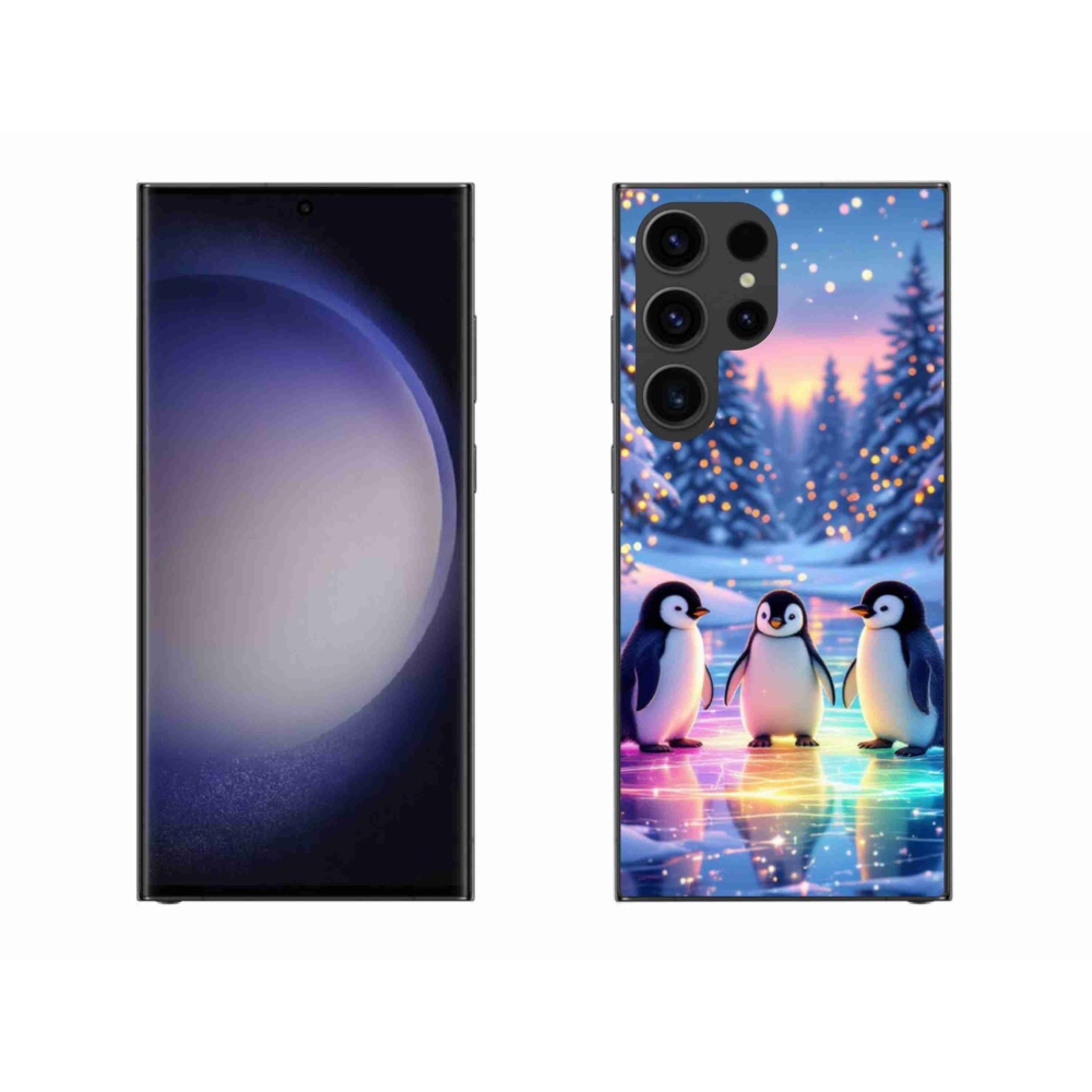 Gelový kryt mmCase na Samsung Galaxy S23 Ultra 5G - tučnáci