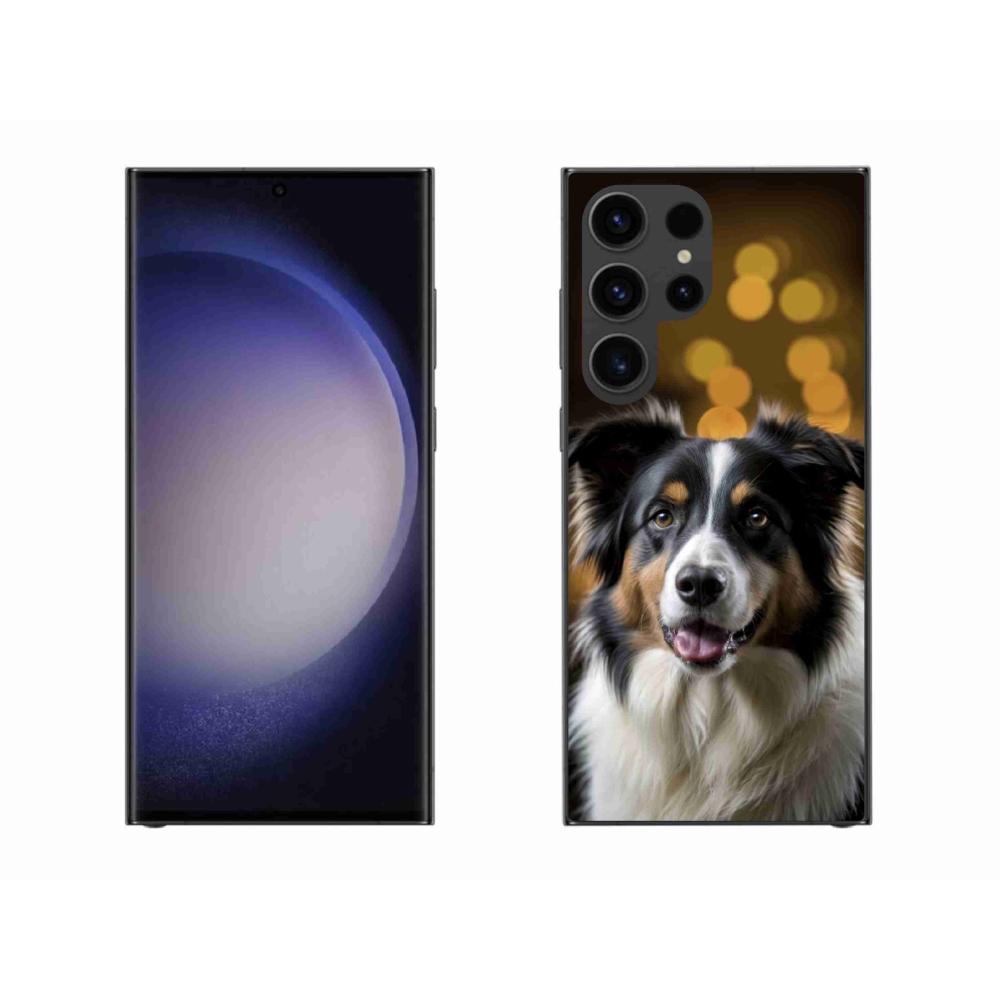 Gelový kryt mmCase na Samsung Galaxy S23 Ultra 5G - usměvavý australský ovčák