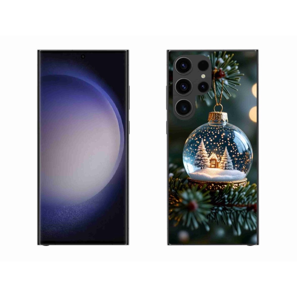 Gelový kryt mmCase na Samsung Galaxy S23 Ultra 5G - vánoční koule 2