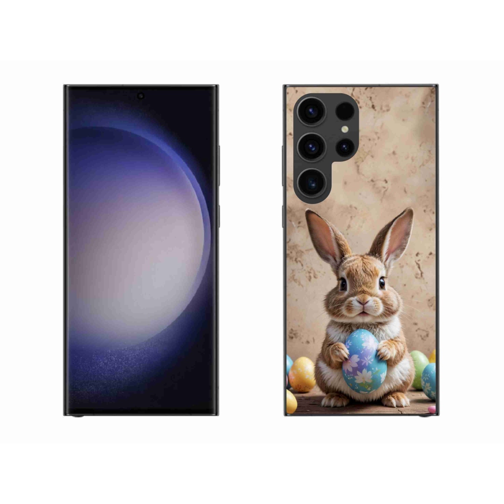 Gelový kryt mmCase na Samsung Galaxy S23 Ultra 5G - velikonoční králíček