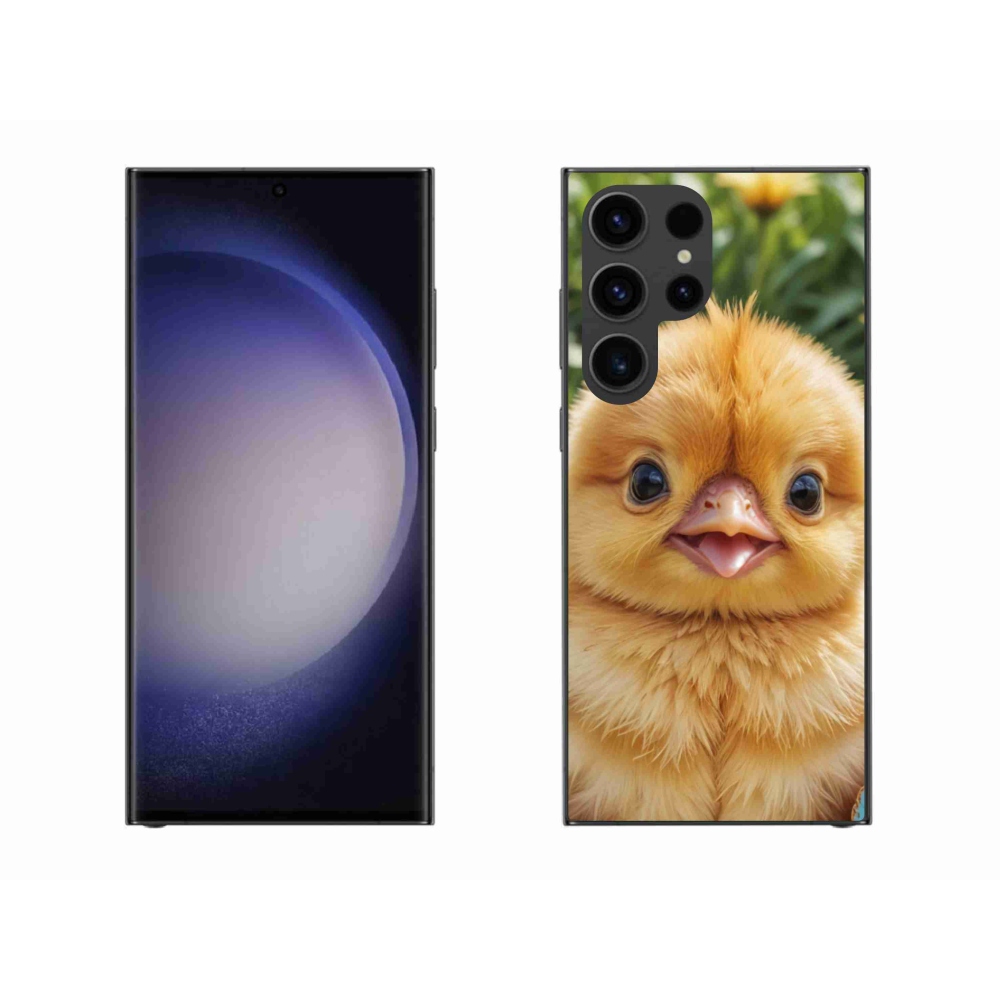 Gelový kryt mmCase na Samsung Galaxy S23 Ultra 5G - veselé kuřátko