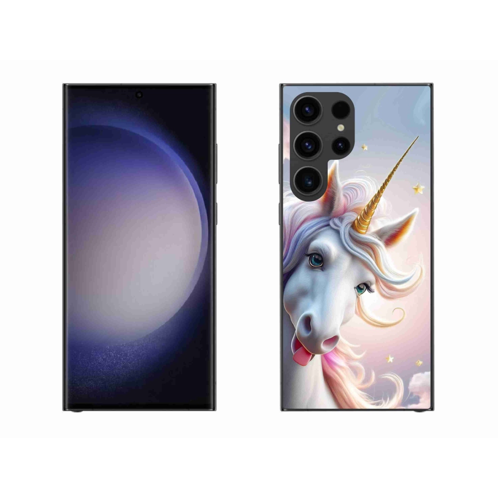 Gelový kryt mmCase na Samsung Galaxy S23 Ultra 5G - veselý jednorožec