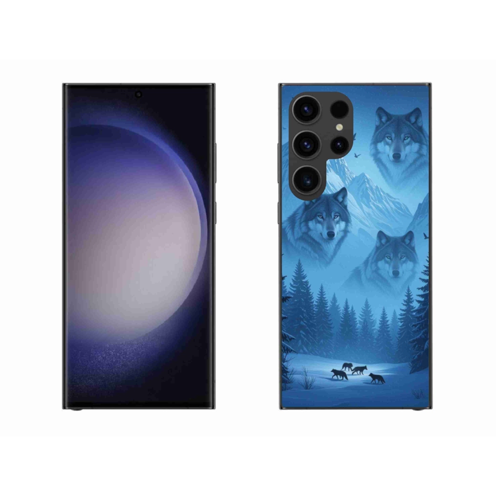 Gelový kryt mmCase na Samsung Galaxy S23 Ultra 5G - vlčí smečka