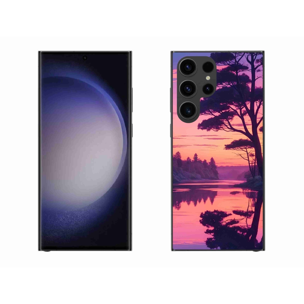 Gelový kryt mmCase na Samsung Galaxy S23 Ultra 5G - západ slunce nad jezerem