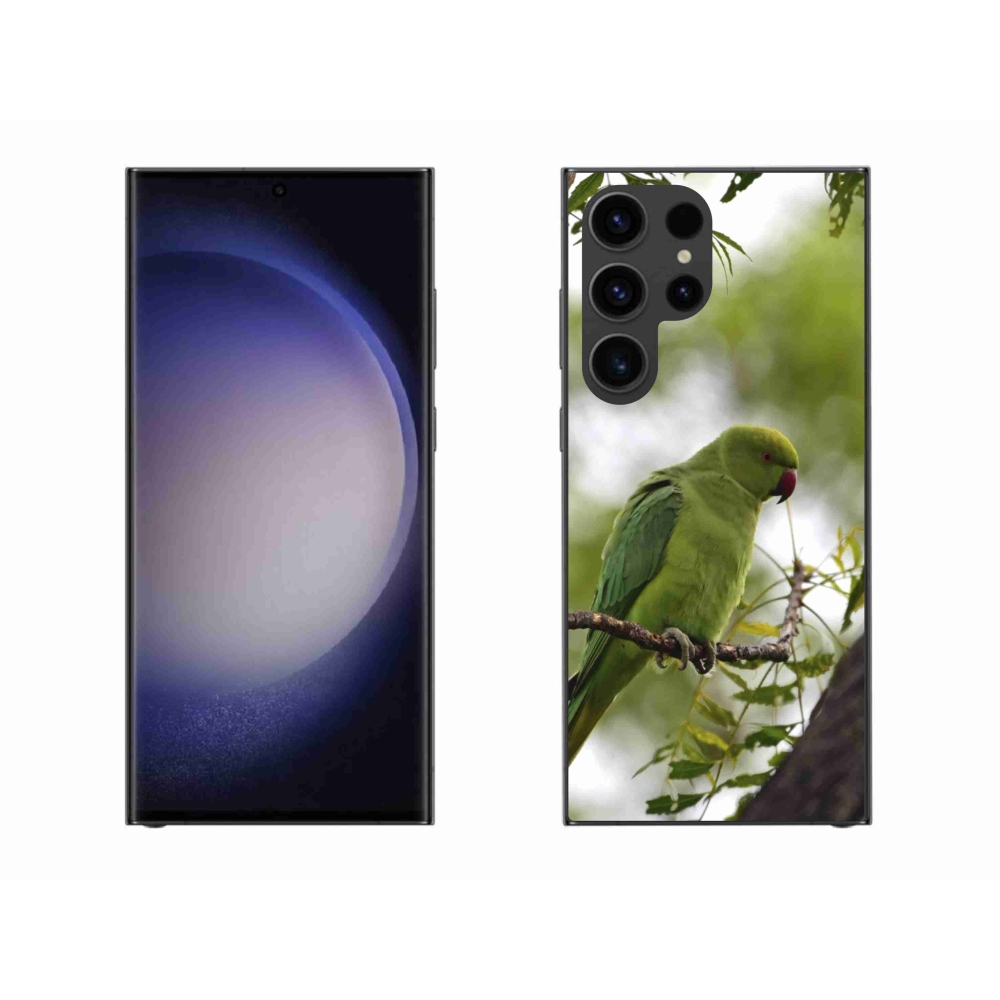 Gelový kryt mmCase na Samsung Galaxy S23 Ultra 5G - zelený papoušek