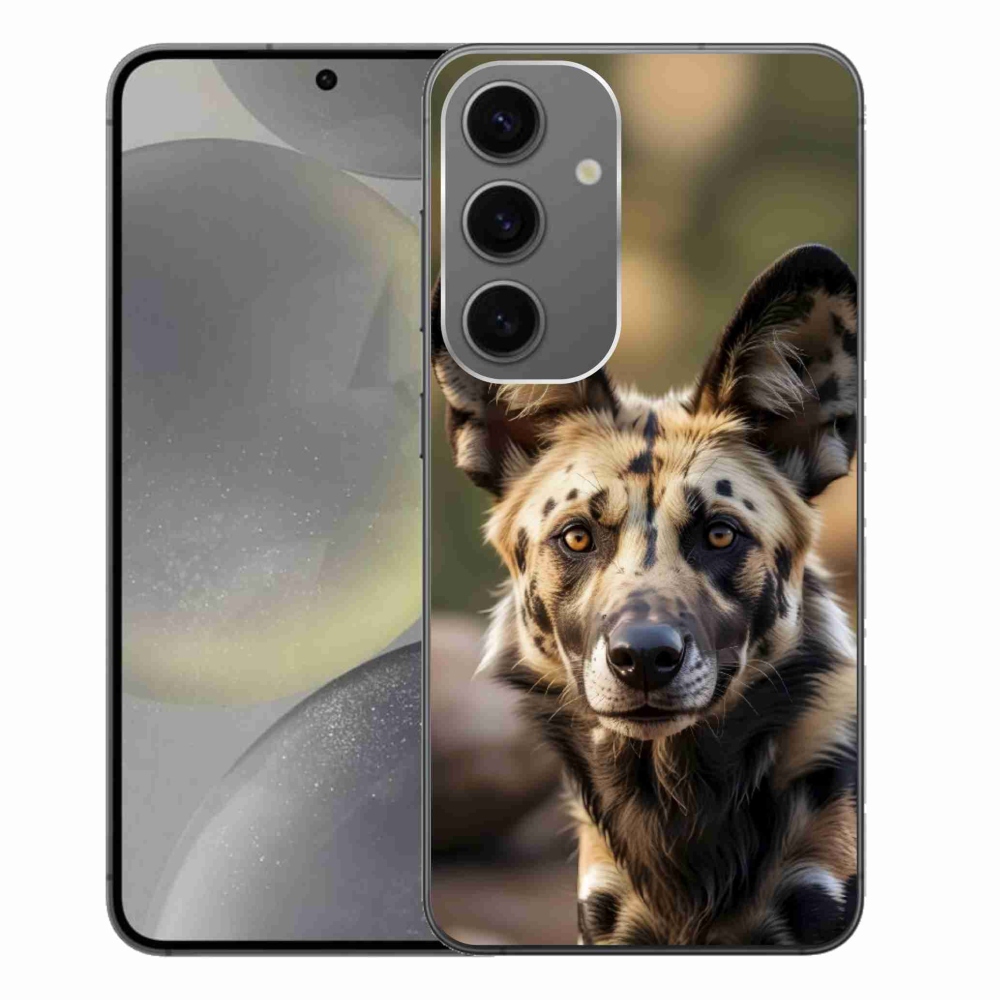 Gelový kryt mmCase na Samsung Galaxy S24+ - africký divoký pes