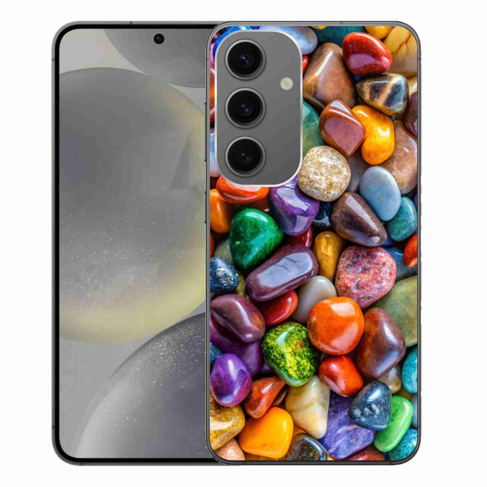 Gelový kryt mmCase na Samsung Galaxy S24+ - barevné kamínky