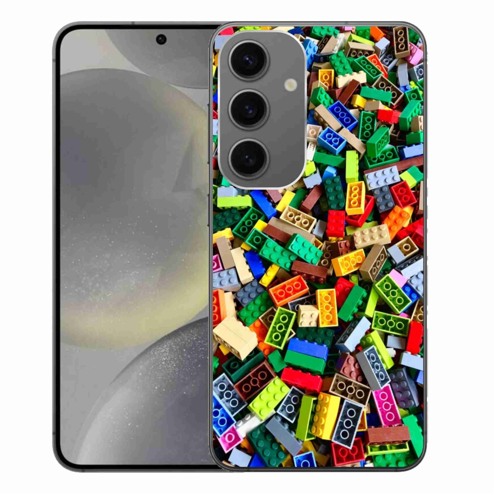Gelový kryt mmCase na Samsung Galaxy S24+ - barevné stavební kostky