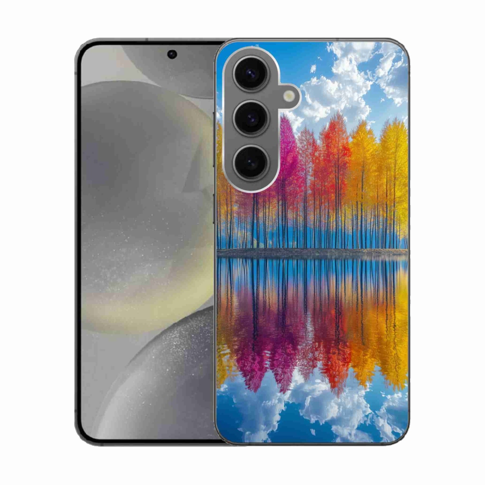 Gelový kryt mmCase na Samsung Galaxy S24 - barevné stromy