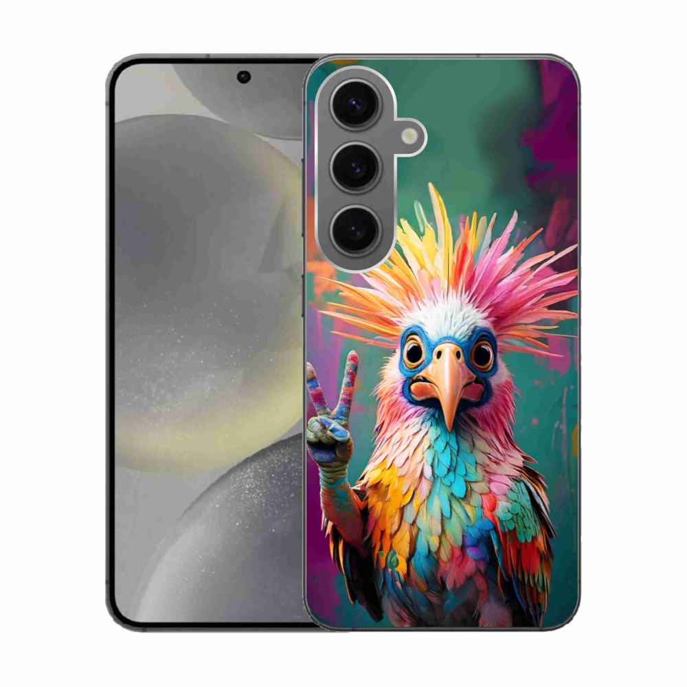 Gelový kryt mmCase na Samsung Galaxy S24 - barevný rebel