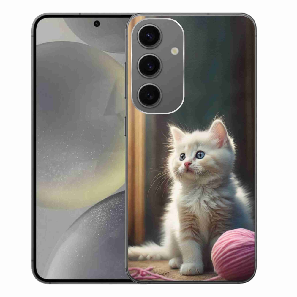 Gelový kryt mmCase na Samsung Galaxy S24+ - bílé kotě 2