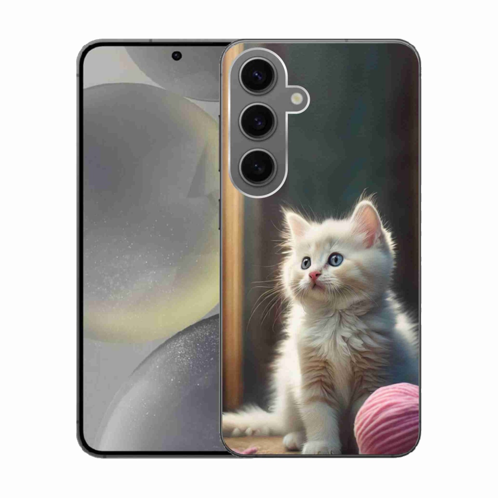 Gelový kryt mmCase na Samsung Galaxy S24 - bílé kotě 2