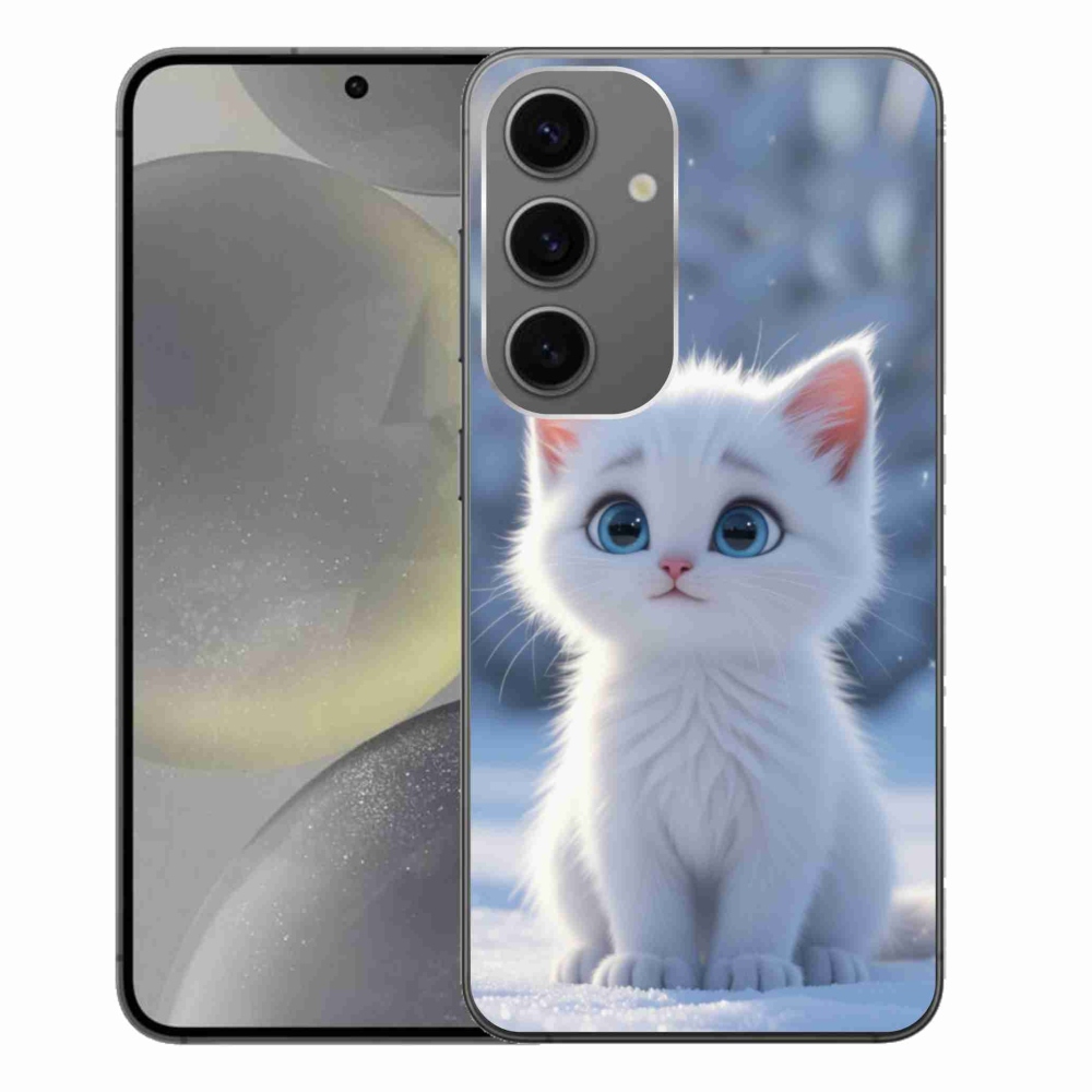 Gelový kryt mmCase na Samsung Galaxy S24+ - bílé kotě 3