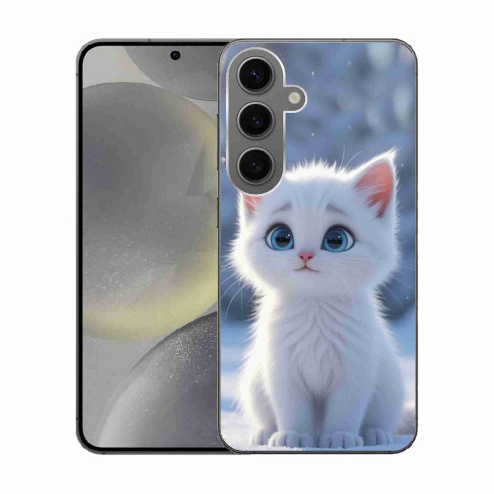 Gelový kryt mmCase na Samsung Galaxy S24 - bílé kotě 3