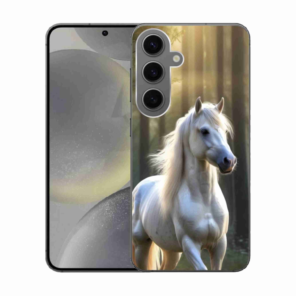 Gelový kryt mmCase na Samsung Galaxy S24 - bílý kůň 3