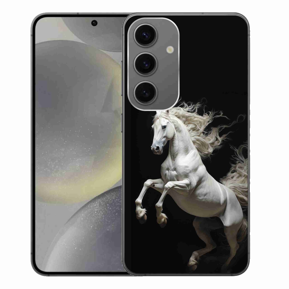 Gelový kryt mmCase na Samsung Galaxy S24+ - bílý kůň 4