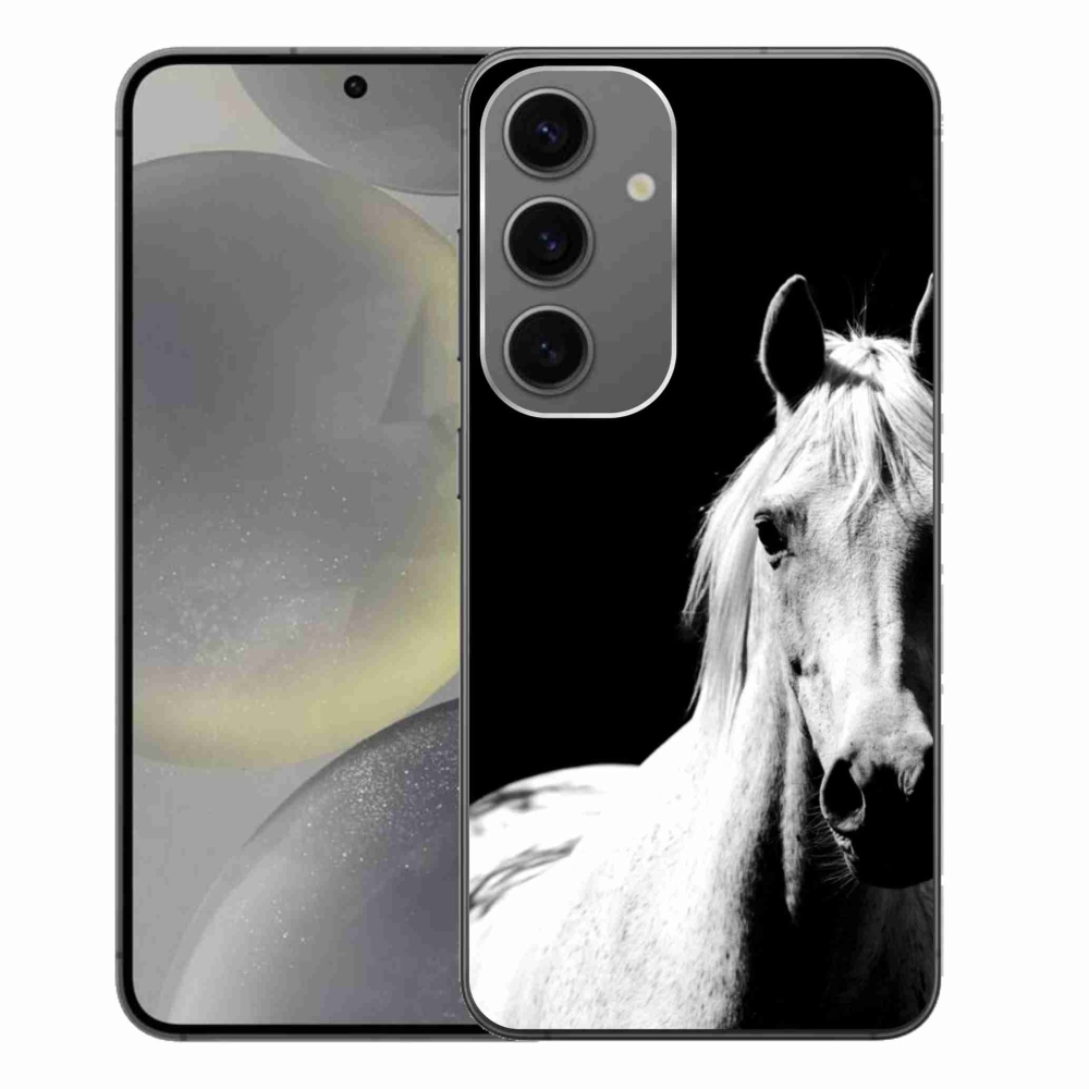 Gelový kryt mmCase na Samsung Galaxy S24+ - bílý kůň 5