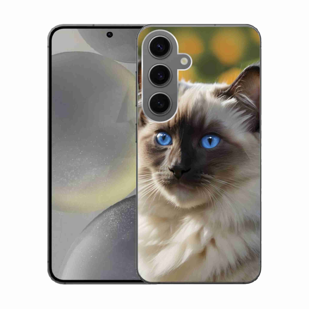Gelový kryt mmCase na Samsung Galaxy S24 - bílý ragdoll