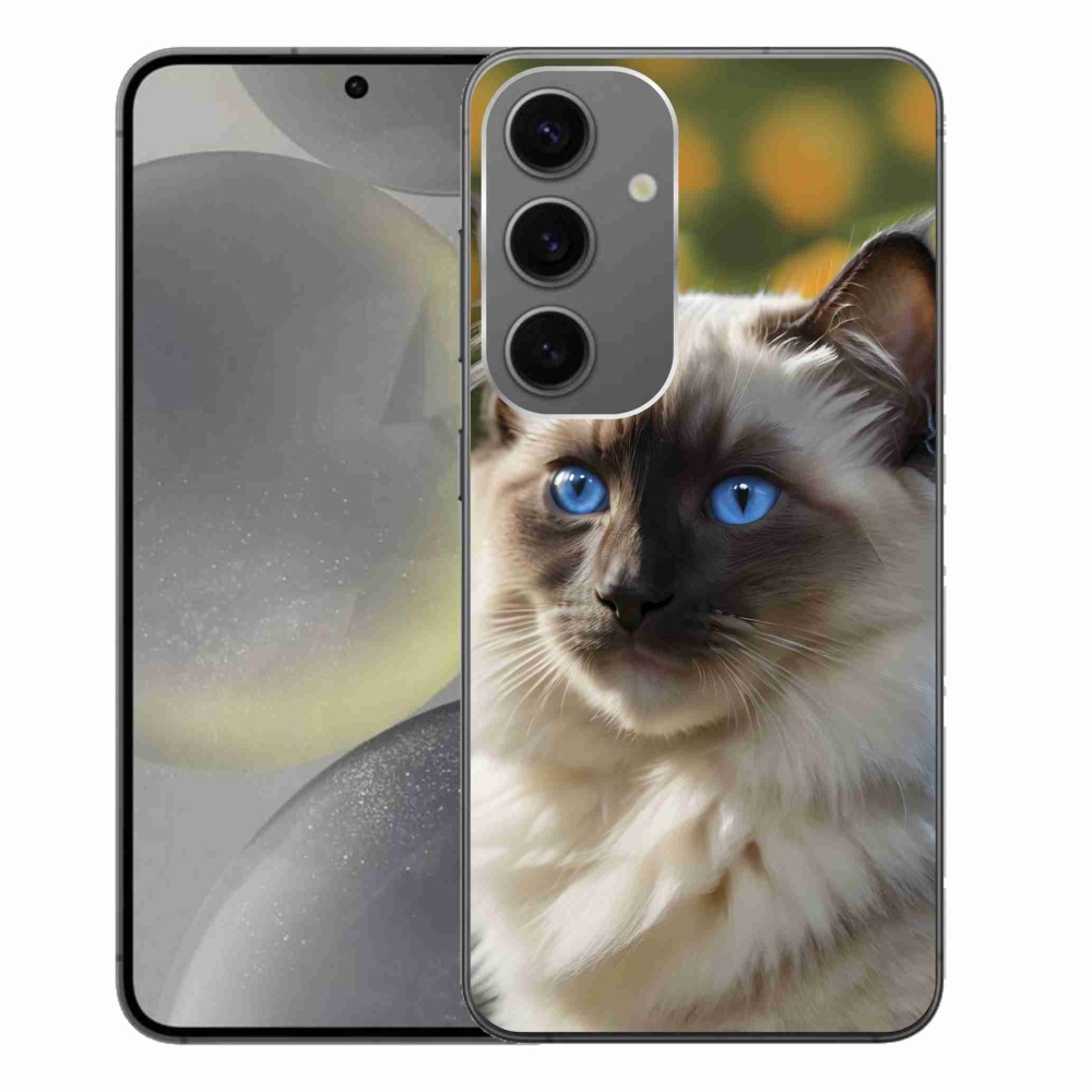 Gelový kryt mmCase na Samsung Galaxy S24+ - bílý ragdoll