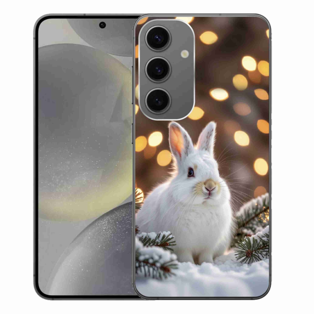 Gelový kryt mmCase na Samsung Galaxy S24+ - bílý zajíc