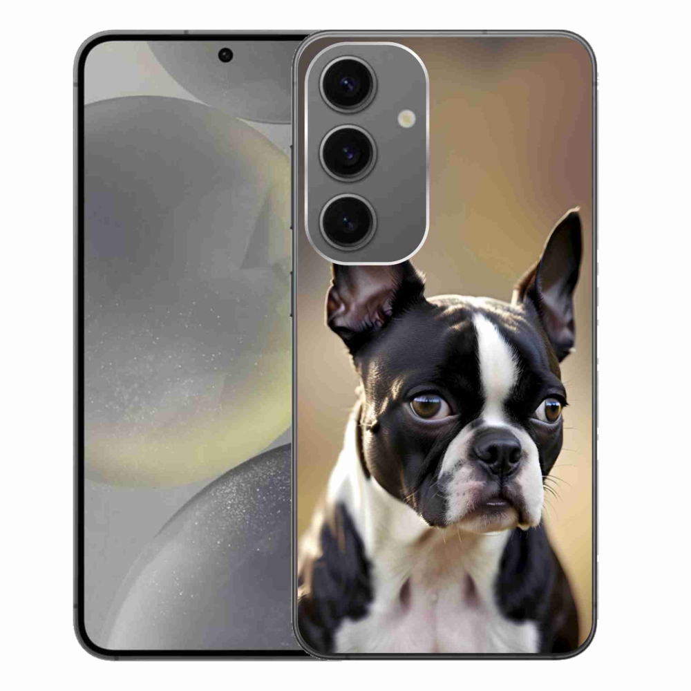 Gelový kryt mmCase na Samsung Galaxy S24+ - bostonský teriér