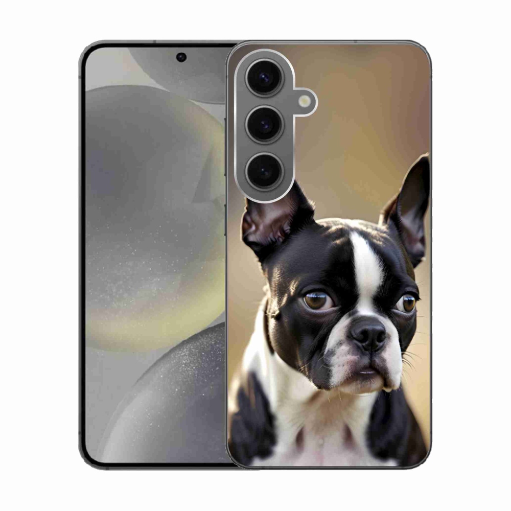 Gelový kryt mmCase na Samsung Galaxy S24 - bostonský teriér