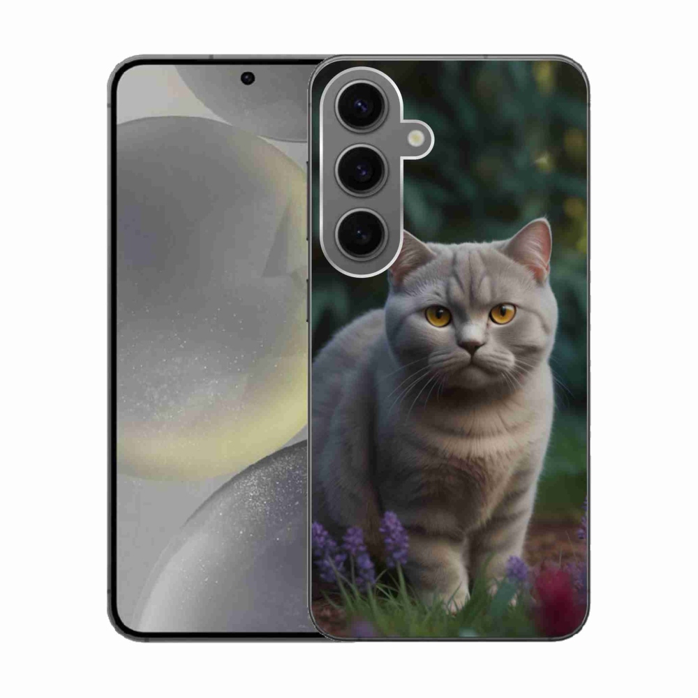 Gelový kryt mmCase na Samsung Galaxy S24 - britská kočka