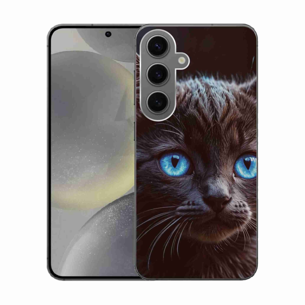 Gelový kryt mmCase na Samsung Galaxy S24 - černé kotě 2