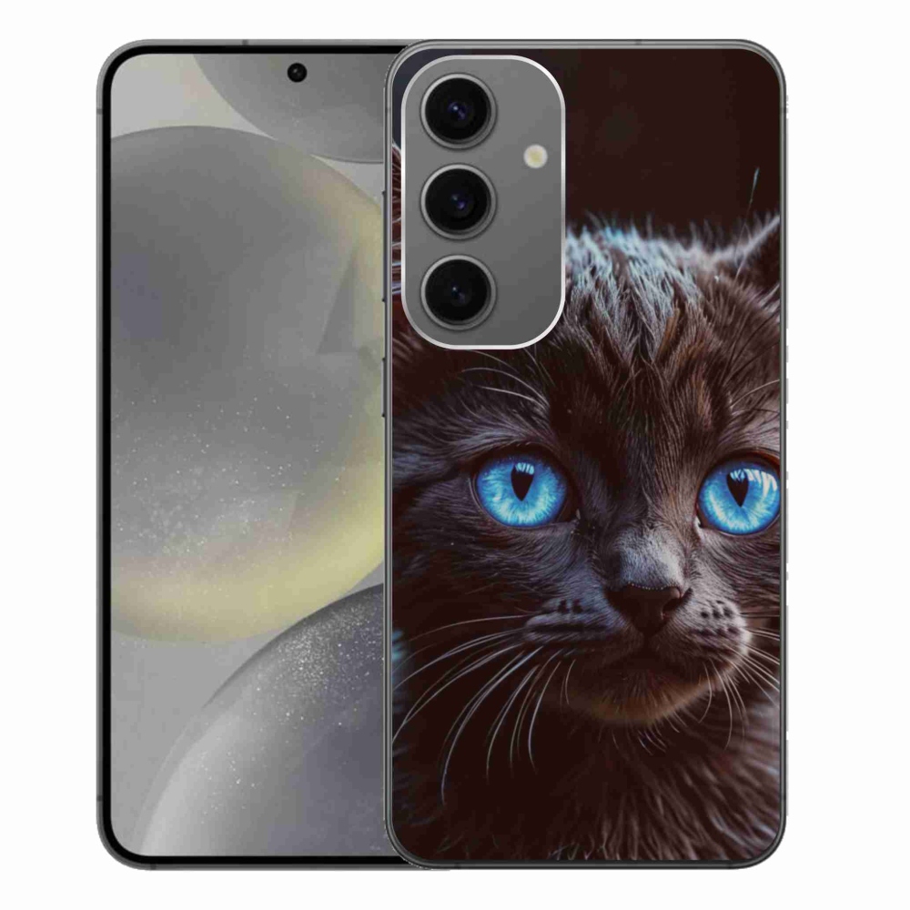 Gelový kryt mmCase na Samsung Galaxy S24+ - černé kotě 2