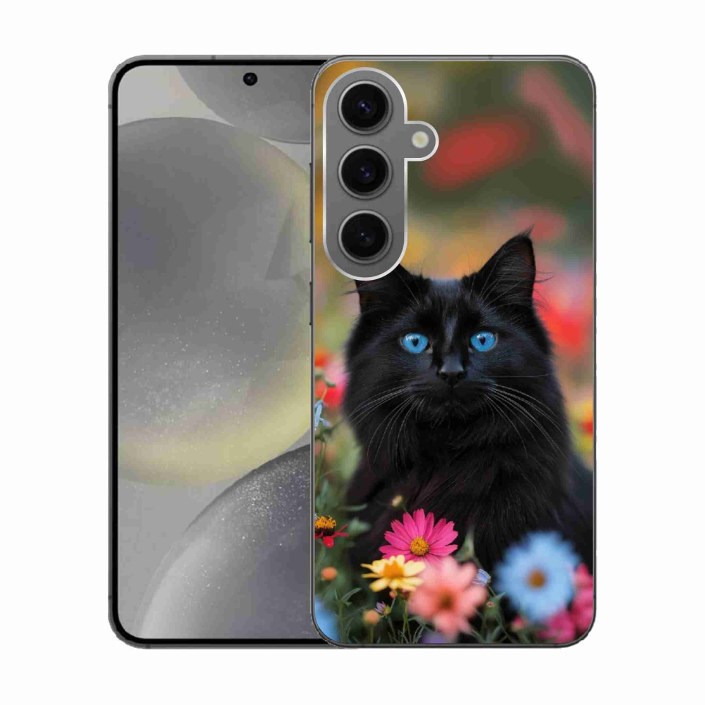Gelový kryt mmCase na Samsung Galaxy S24 - černé kotě 4
