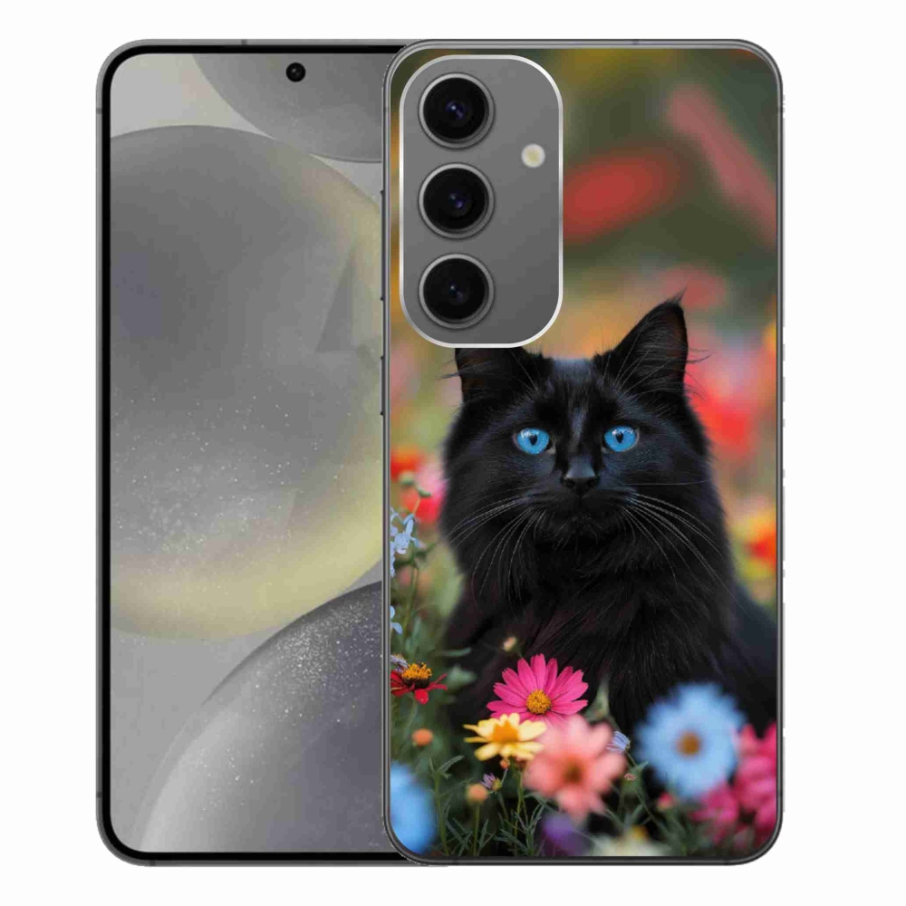 Gelový kryt mmCase na Samsung Galaxy S24+ - černé kotě 4