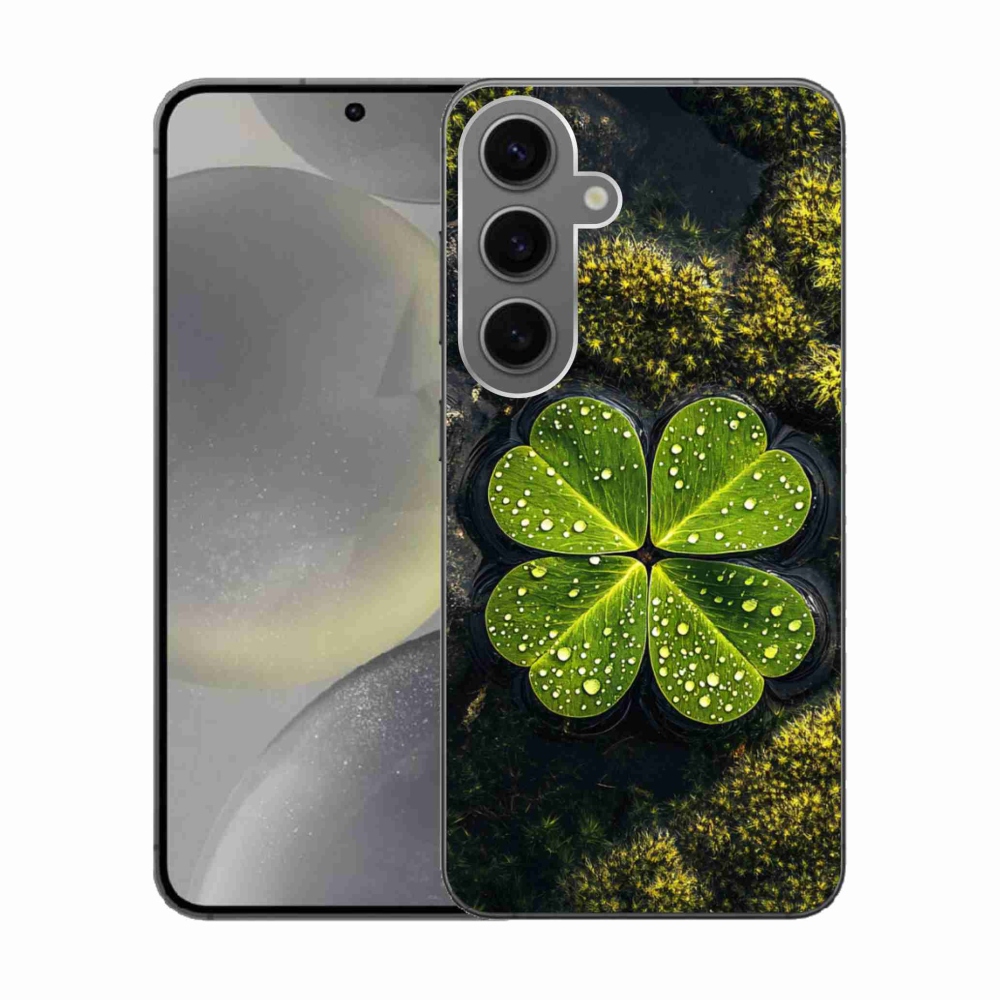 Gelový kryt mmCase na Samsung Galaxy S24 - čtyřlístek