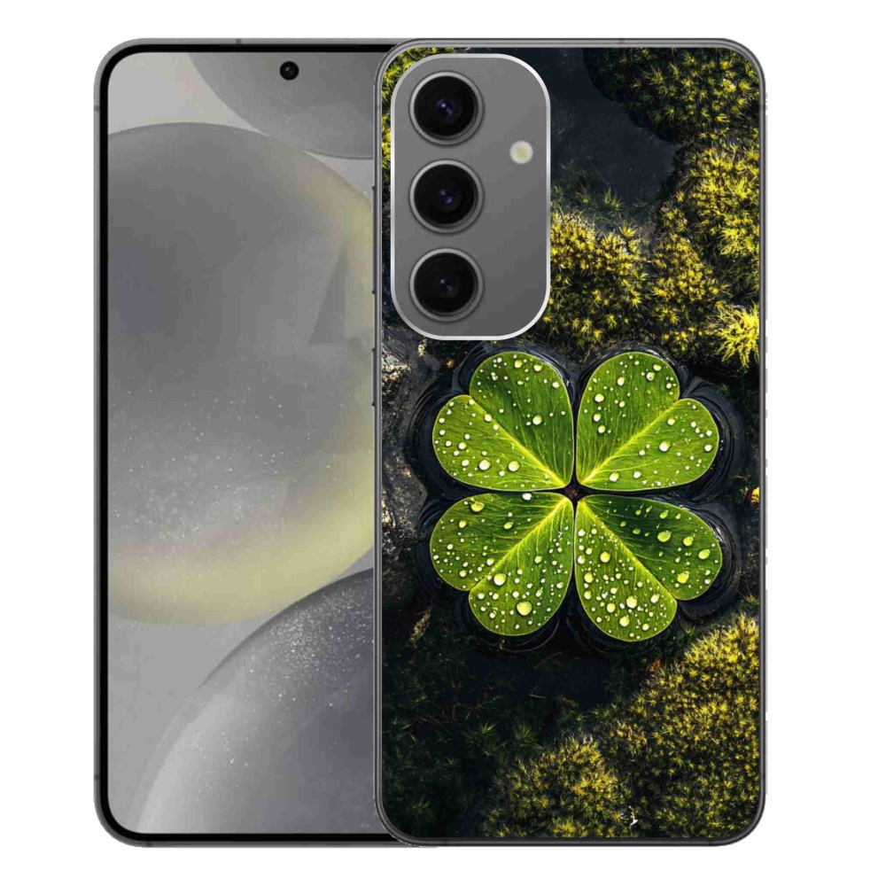 Gelový kryt mmCase na Samsung Galaxy S24+ - čtyřlístek