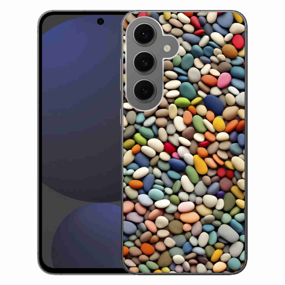 Gelový kryt mmCase na Samsung Galaxy S24 FE - barevné kamínky 2