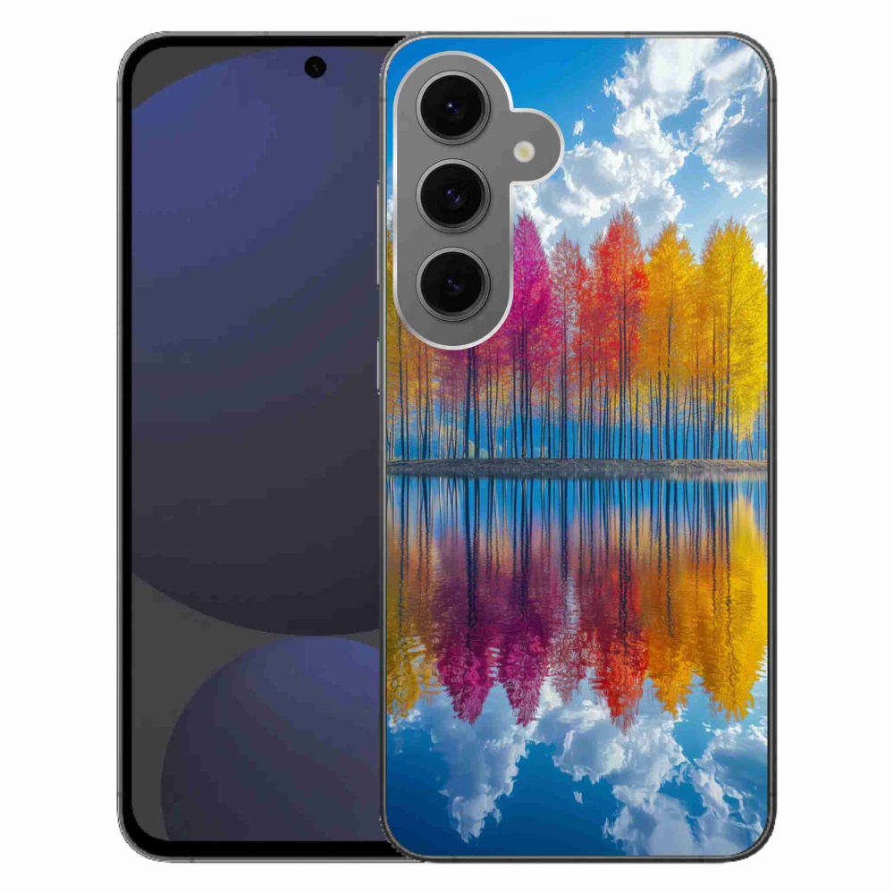 Gelový kryt mmCase na Samsung Galaxy S24 FE - barevné stromy