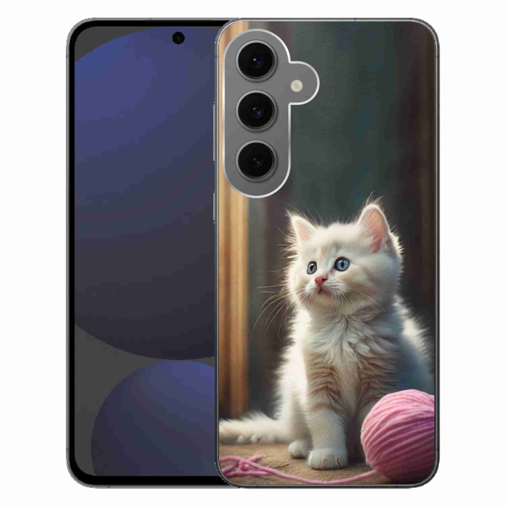 Gelový kryt mmCase na Samsung Galaxy S24 FE - bílé kotě 2