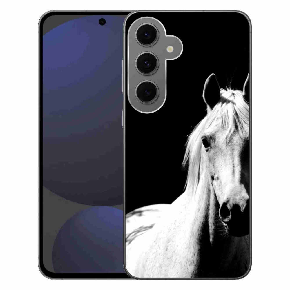 Gelový kryt mmCase na Samsung Galaxy S24 FE - bílý kůň 5