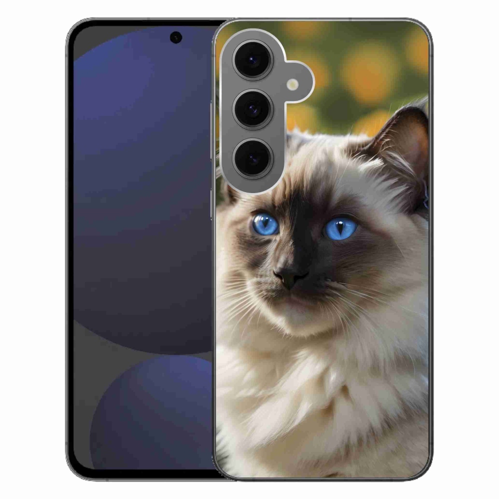 Gelový kryt mmCase na Samsung Galaxy S24 FE - bílý ragdoll