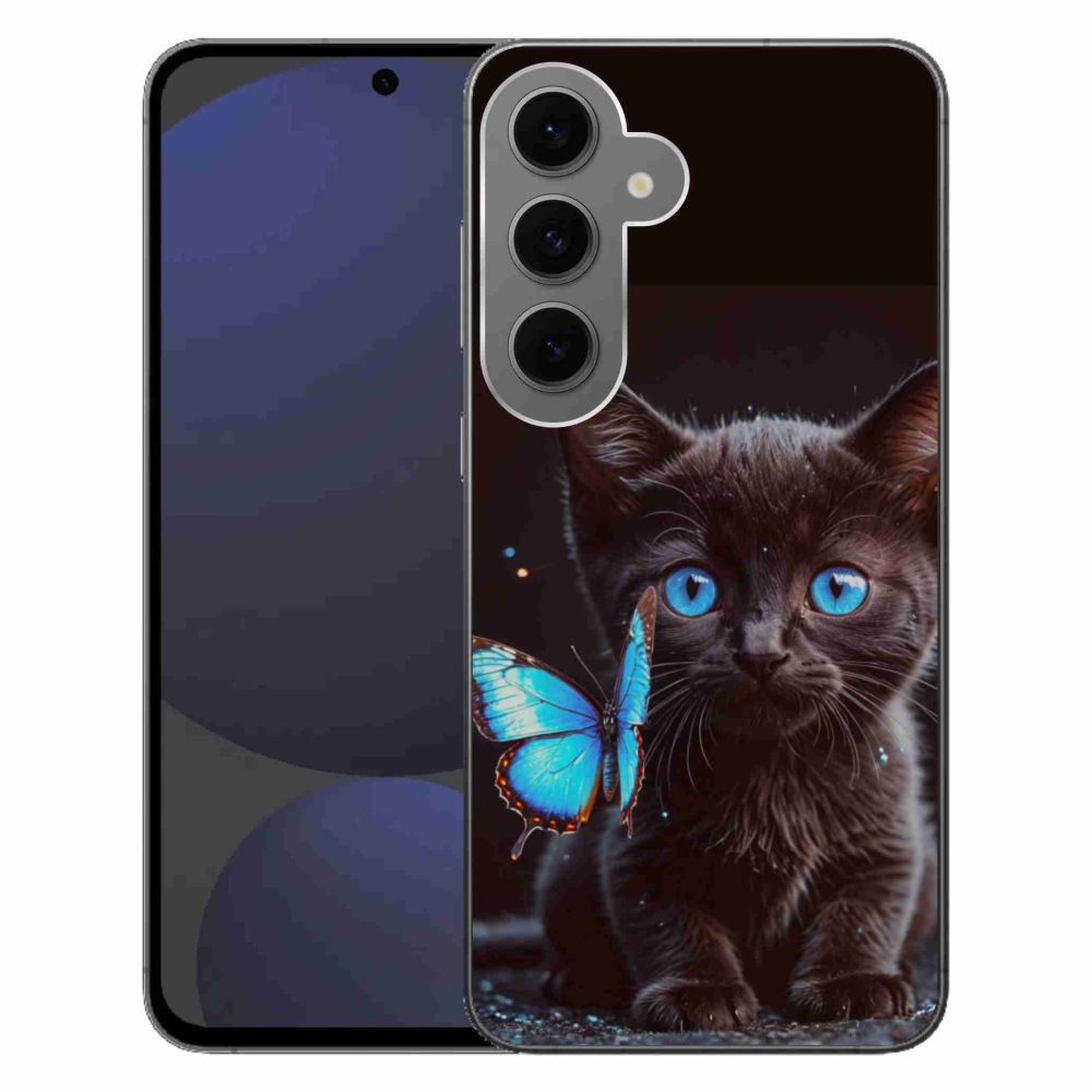 Gelový kryt mmCase na Samsung Galaxy S24 FE - černé kotě 3